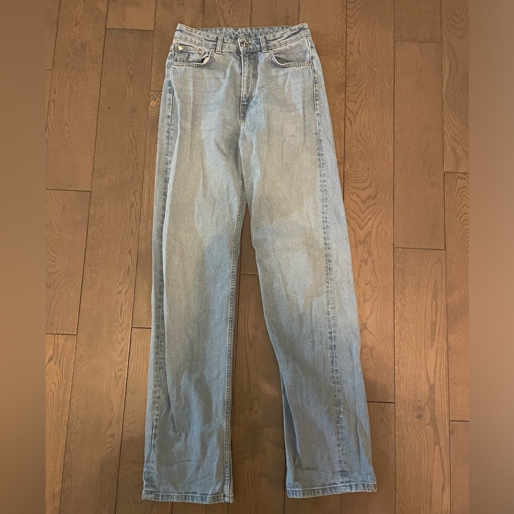 Djerf Avenue Light Blue Straight Leg Jeans